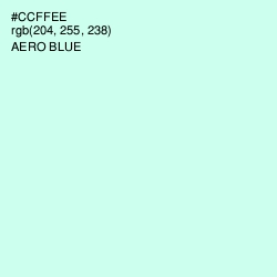 #CCFFEE - Aero Blue Color Image